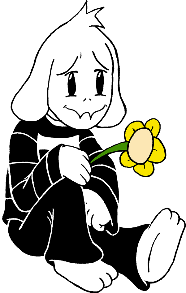 Young Asriel - Cartoon (627x987), Png Download