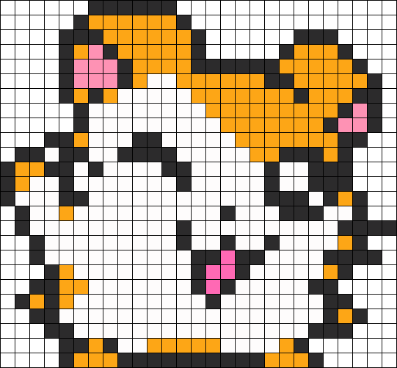 Hamtaro Perler Bead Pattern / Bead Sprite - Minecraft Hamtaro Pixel Art ...