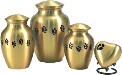 Download Pawprint Classic Brass Urn, Small - Urn PNG Image with No ...