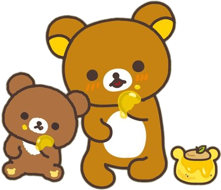 Download Chiroykogma And Rilakkuma Bear Eating Honey Png Cute Rilakkuma Png Image With No Background Pngkey Com