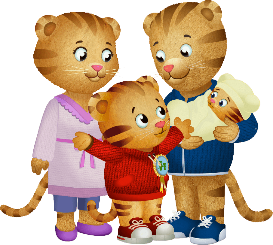 Download Daniel Tiger And His Family Png Daniel The Tiger Family PNG