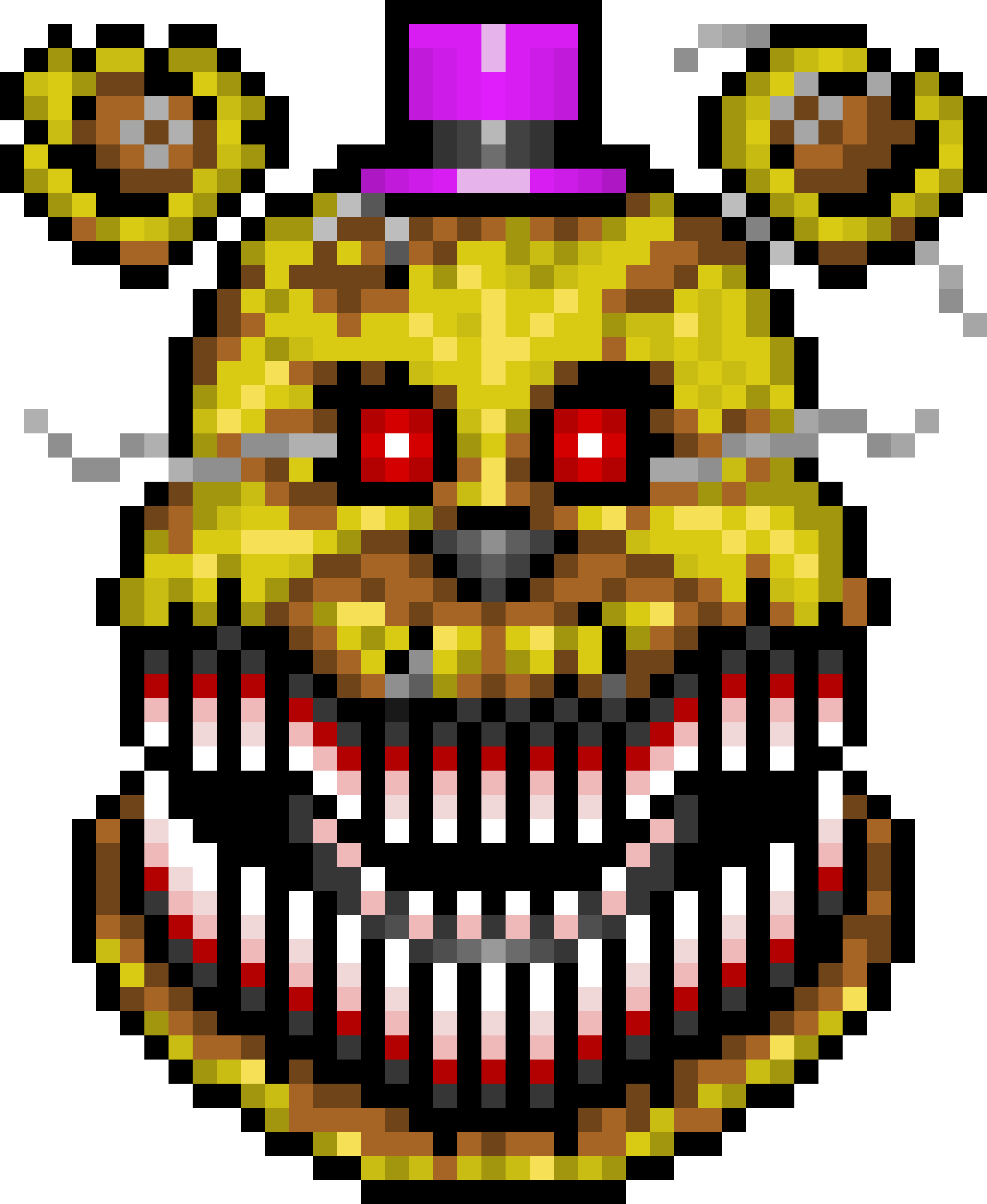 Artworkfredbear Pixel Art Fnaf Fredbear Pixel Art 2000x2000 Png Porn Sex Picture