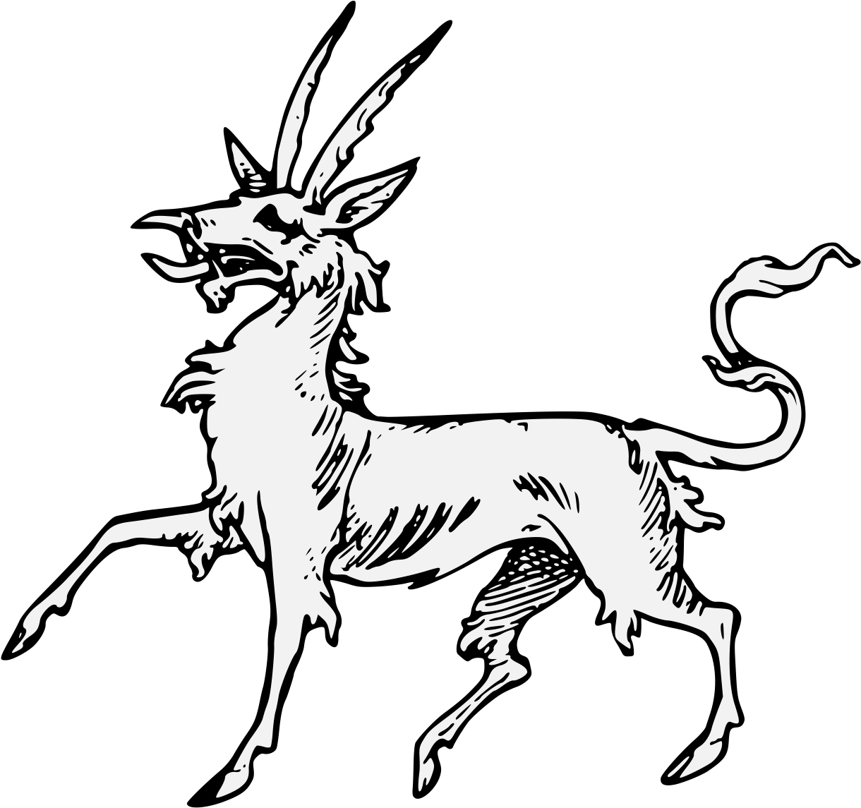 Download Antelope Passant - Heraldic Antelope PNG Image with No ...