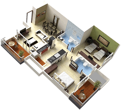 Download Planta Baixa Moderna 4 300x273@2x - Floor Plan PNG Image with ...