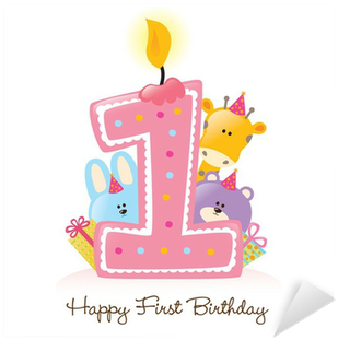 download happy first birthday candle and animals isolated on happy 1st birthday png image with no background pngkey com happy 1st birthday png