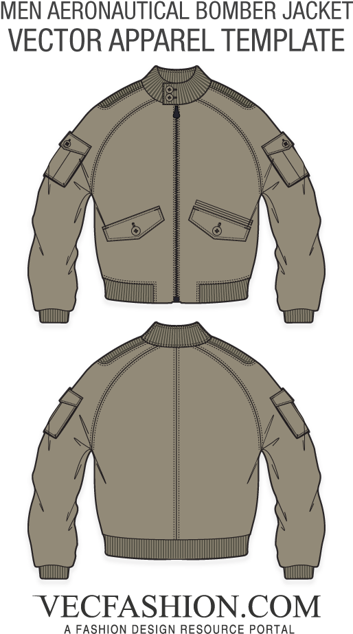 Aeronautical Bomber Jacket Template Clothing Free Transparent PNG