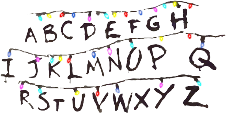 Download Strangerthings Lights Letter Letters - Calligraphy PNG Image ...