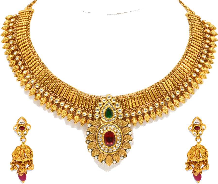 Download Graphic Royalty Free Stock Jewellery Mart - Gold Jewellery  Necklaces Png PNG Image with No Background 