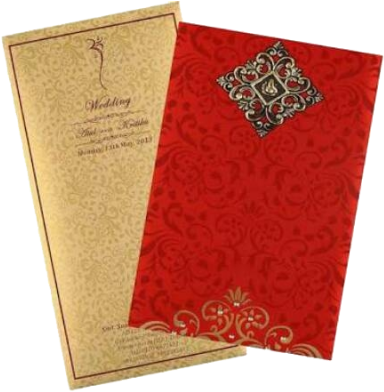 Download Custom Wedding Cards Printing - Indian Wedding Card Png PNG Image  with No Background 