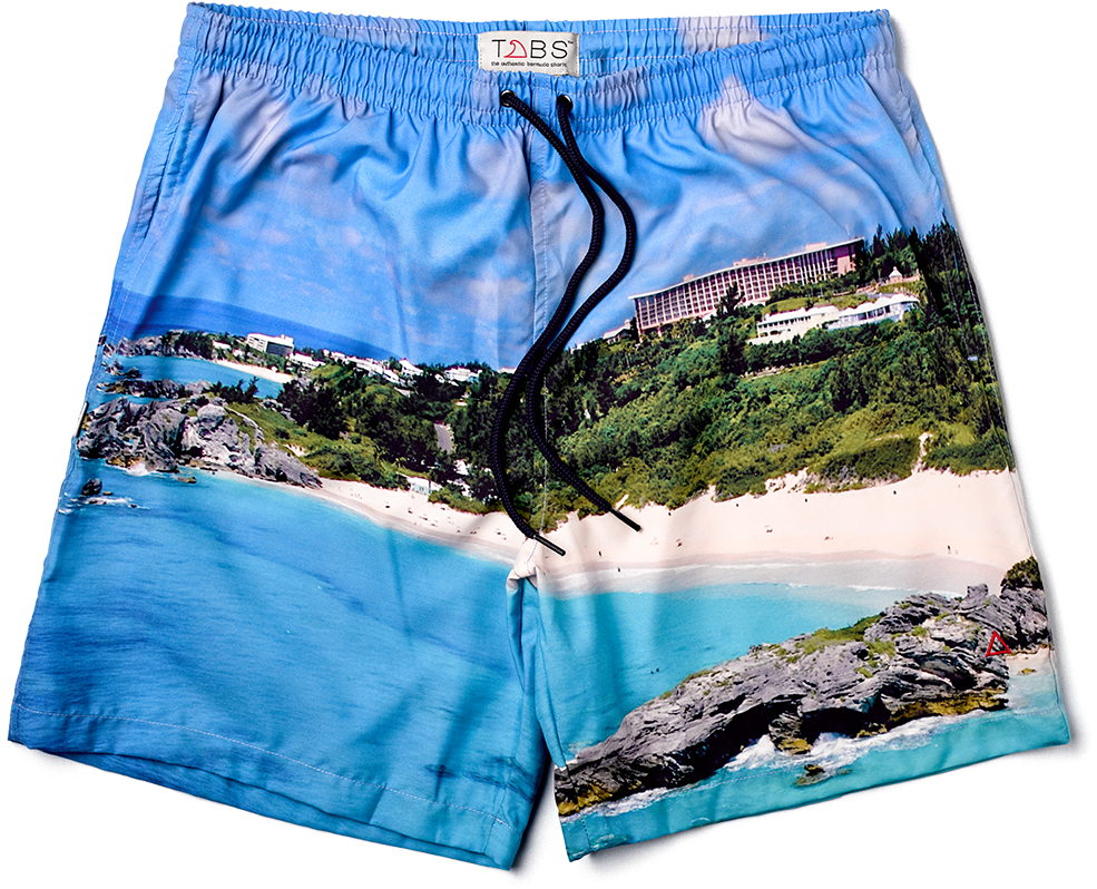 Horseshoe Bay Print - Swim Shorts Png Transparent - Free Transparent 