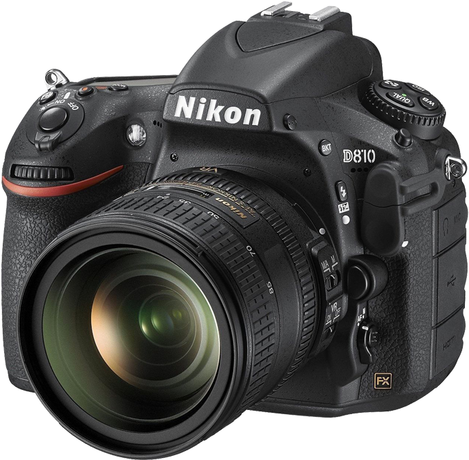 Download Nikon D810 Slr Camera Front View Transparent Image - Nikon ...