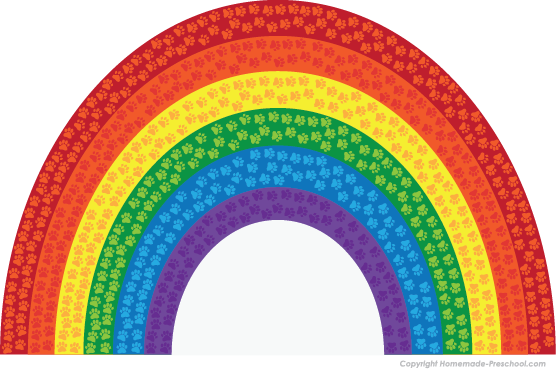 Download Rainbow Clipart Paw Print - Plate PNG Image with No Background ...