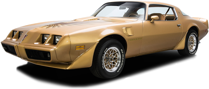 Download 1979 Pontiac Trans Am Firebird Black And Gold PNG Image with ...