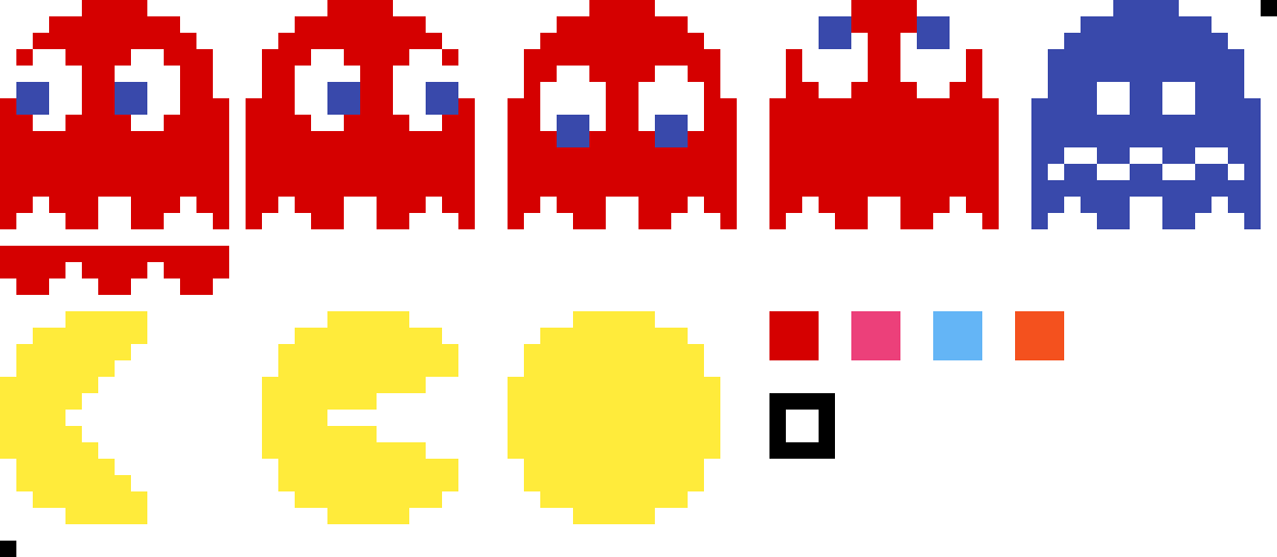 Pacman Sprites Pixel Art 14x14 Pac Man Free Transparent Png Images