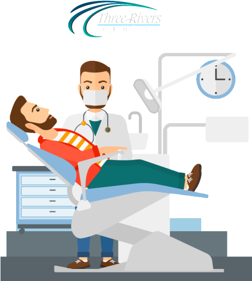 A Patient-centered Philosophy - Dental Clinic Cartoon Png (500x600), Png Download