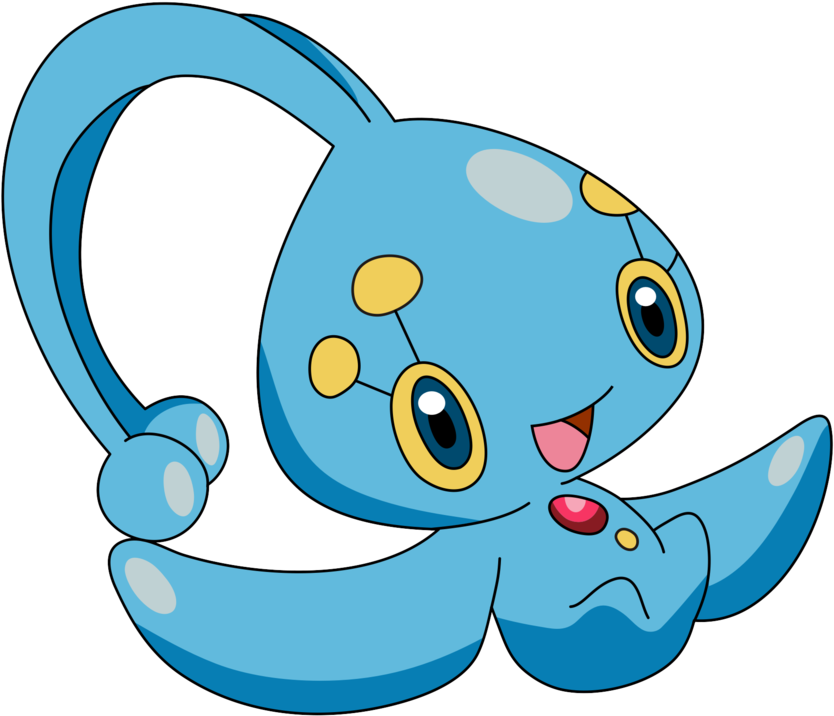 Download Manaphy - Blue Pokemon With Red Gem PNG Image with No ...