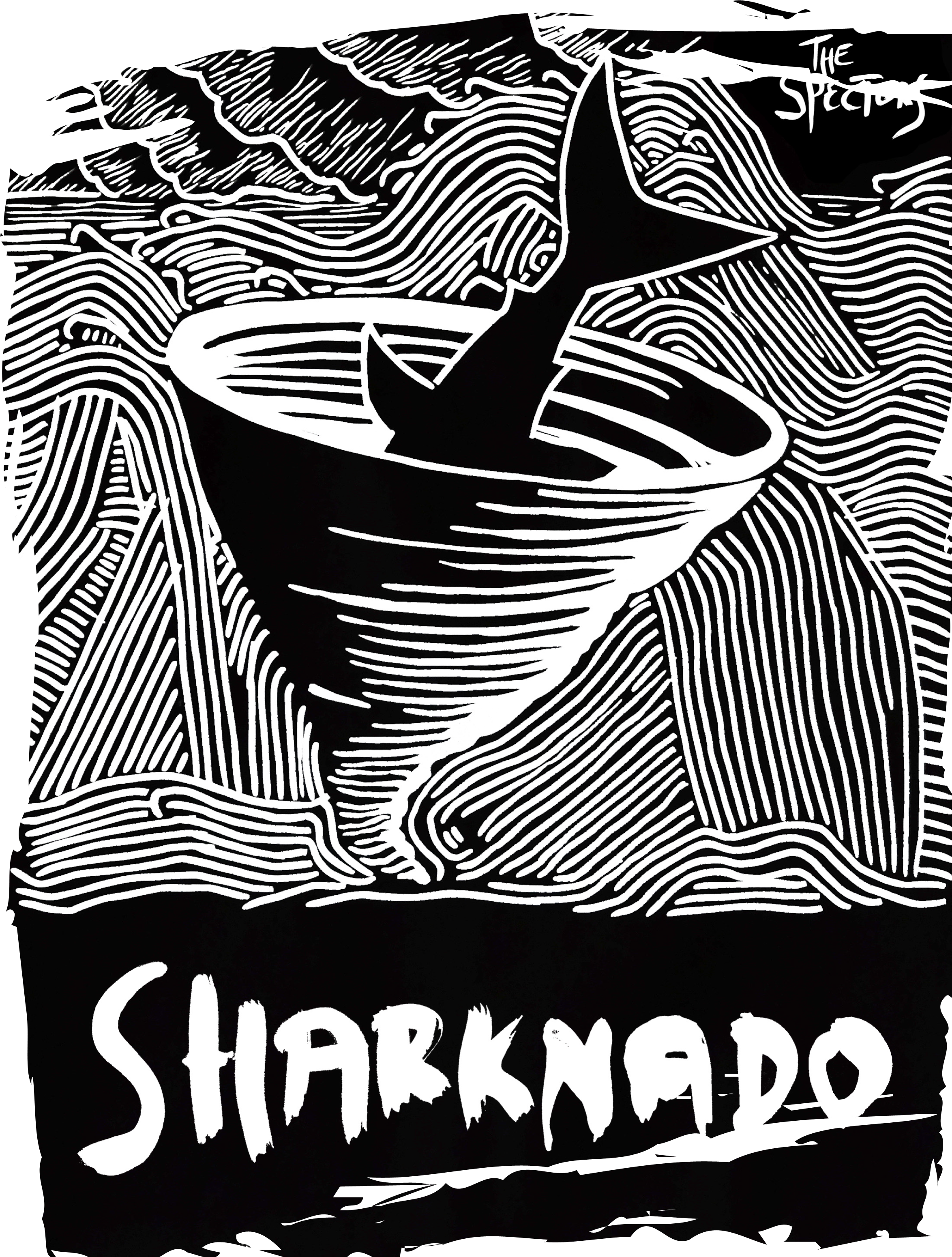 Sharknado T-shirt 5 Ragged - Illustration (2350x3134), Png Download