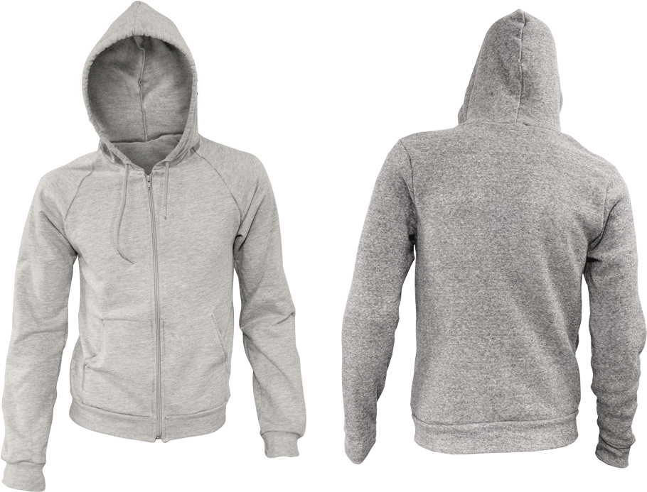 Zip Up Hoodie Template Png