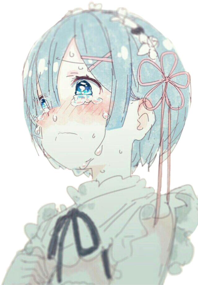 Images Of Anime Girl With Blue Hair Crying