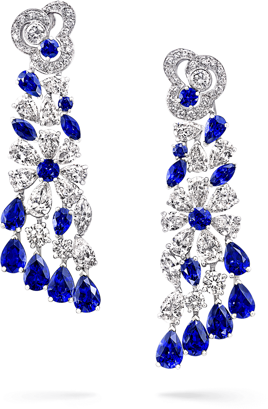 Download A Pair Of Graff Sapphires And Diamonds Nuage Cascade ...