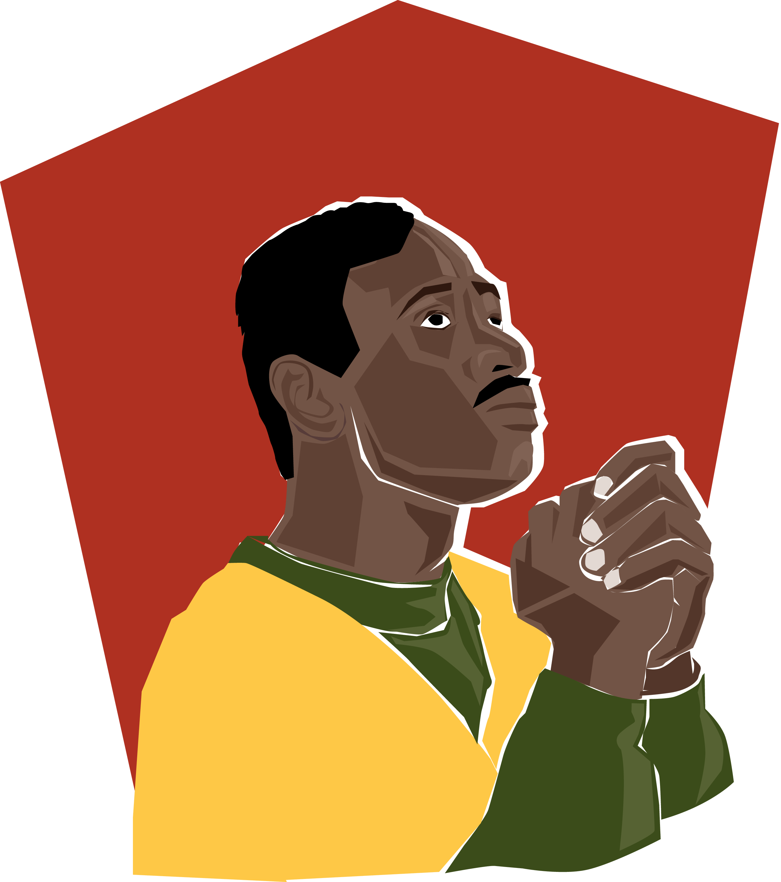 African American Man Praying Clip Art - African Praying Clipart - Free ...