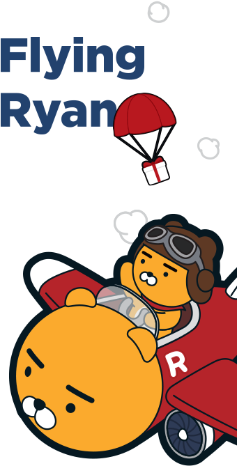 Download Flying Ryan - Kakao Friends PNG Image with No Background ...