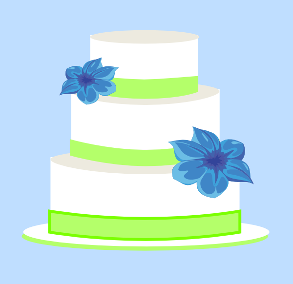 How To Set Use Cake Blue And Green Small Svg Vector (600x582), Png Download