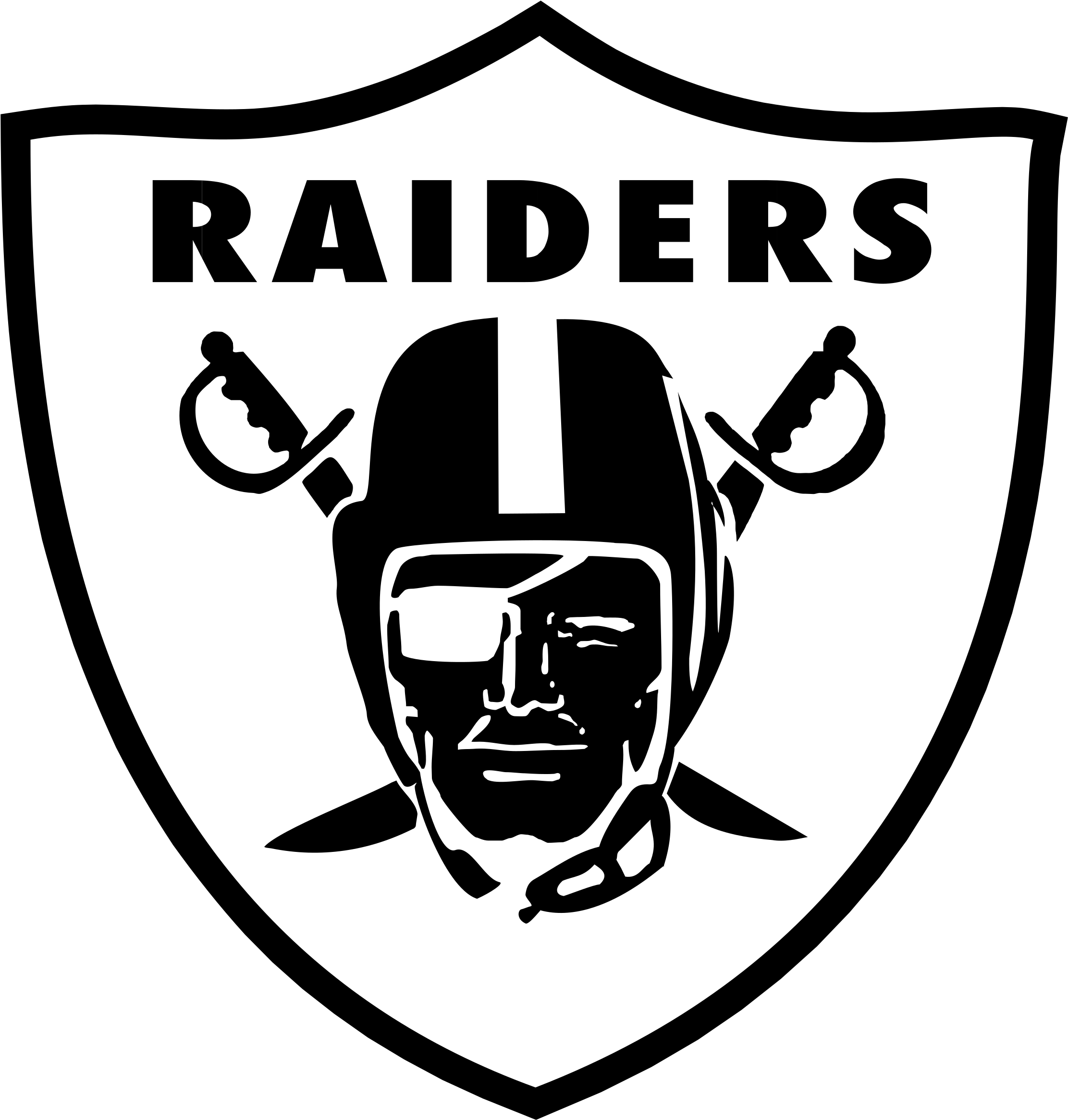 Raiders Logo Png Transparent - Raiders Logo Black And White - Free ...