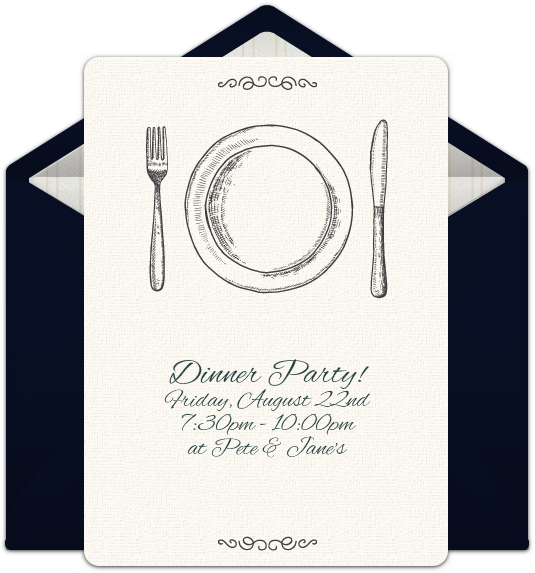 Download Dinner Table Online Invitation - 18th Birthday Invitation Png PNG  Image with No Background 