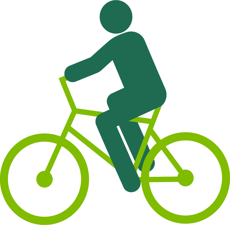 person riding a bike