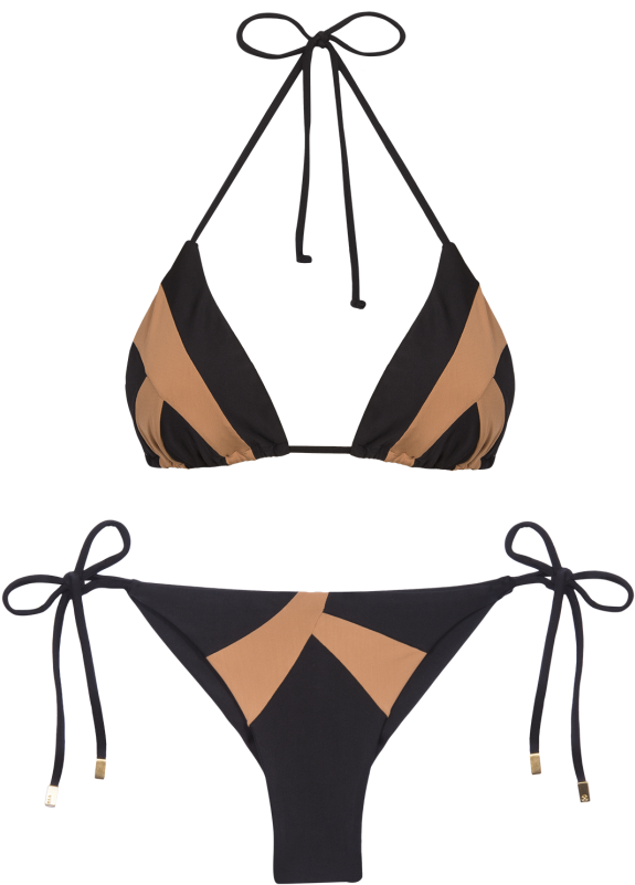 Download Black Wave Triangle Bikini Oneill Black Out Sp17 Tie Side