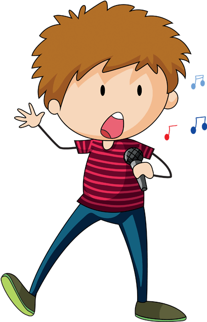 Download Attachment - Singing - Cartoon PNG Image with No Background -  