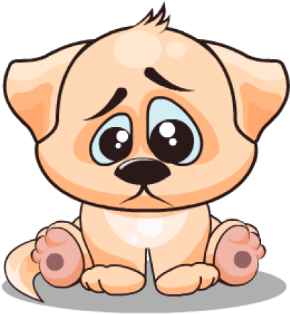 Sad Puppy Cartoon - 難過 動物 卡通 - Free Transparent PNG Download - PNGkey