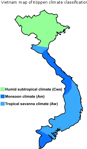 Vietnam Map Of Köppen Climate Classification - Koppen Climate 