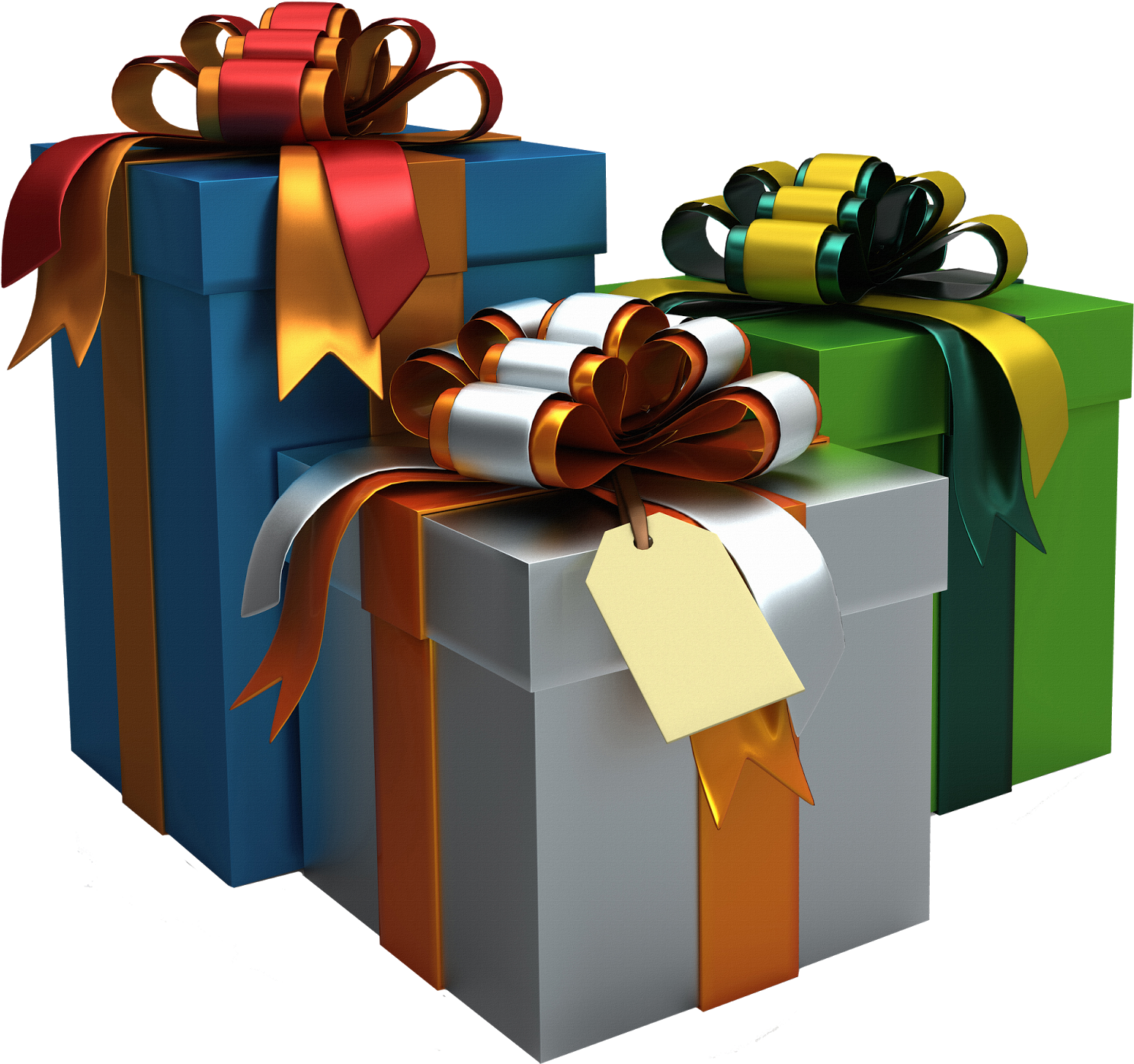 Download 3 Gifts PNG Image with No Background 