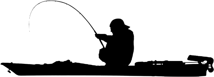 kayak fishing silhouette
