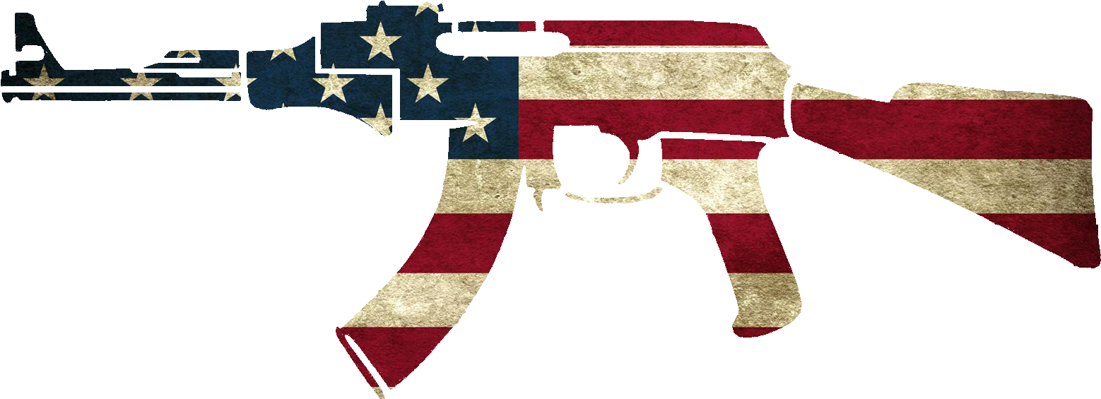 Grunge American Grunge American Flag Png Ak 47 Con Bandera De Estados Unidos Free 