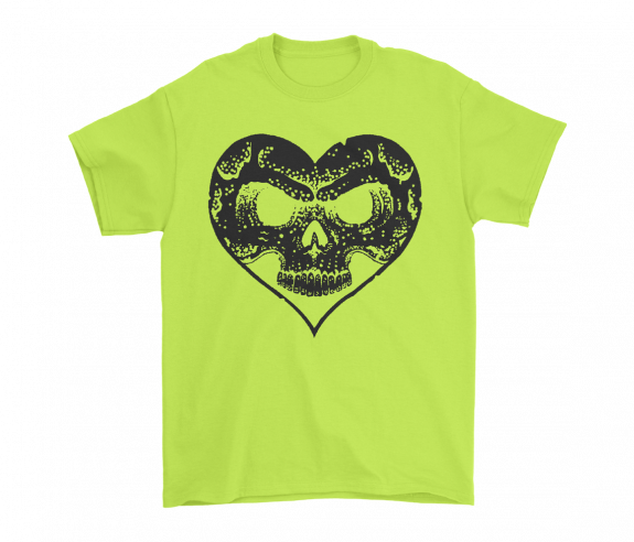 Heart Skull T-shirt - T-shirt - Free Transparent PNG Download - PNGkey