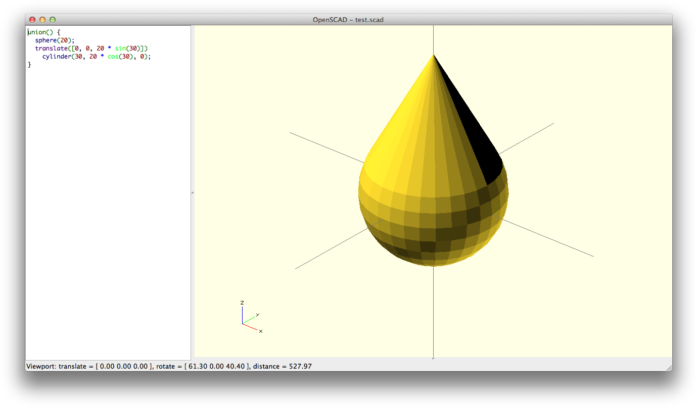 Sphere перевод. Капля в OPENSCAD. Модели OPENSCAD капля. Фигурки в OPENSCAD. OPENSCAD проекты.