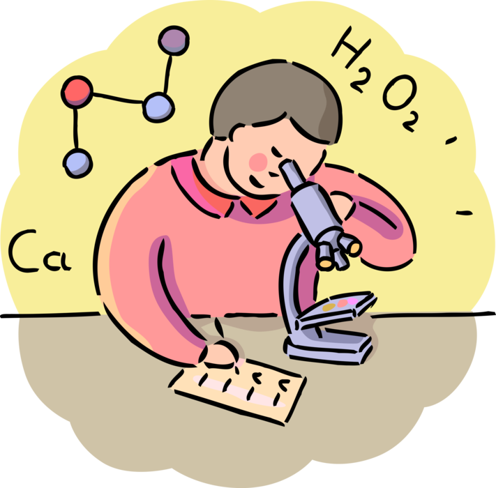 Vector Illustration Of Chemistry Class Student With Free Transparent