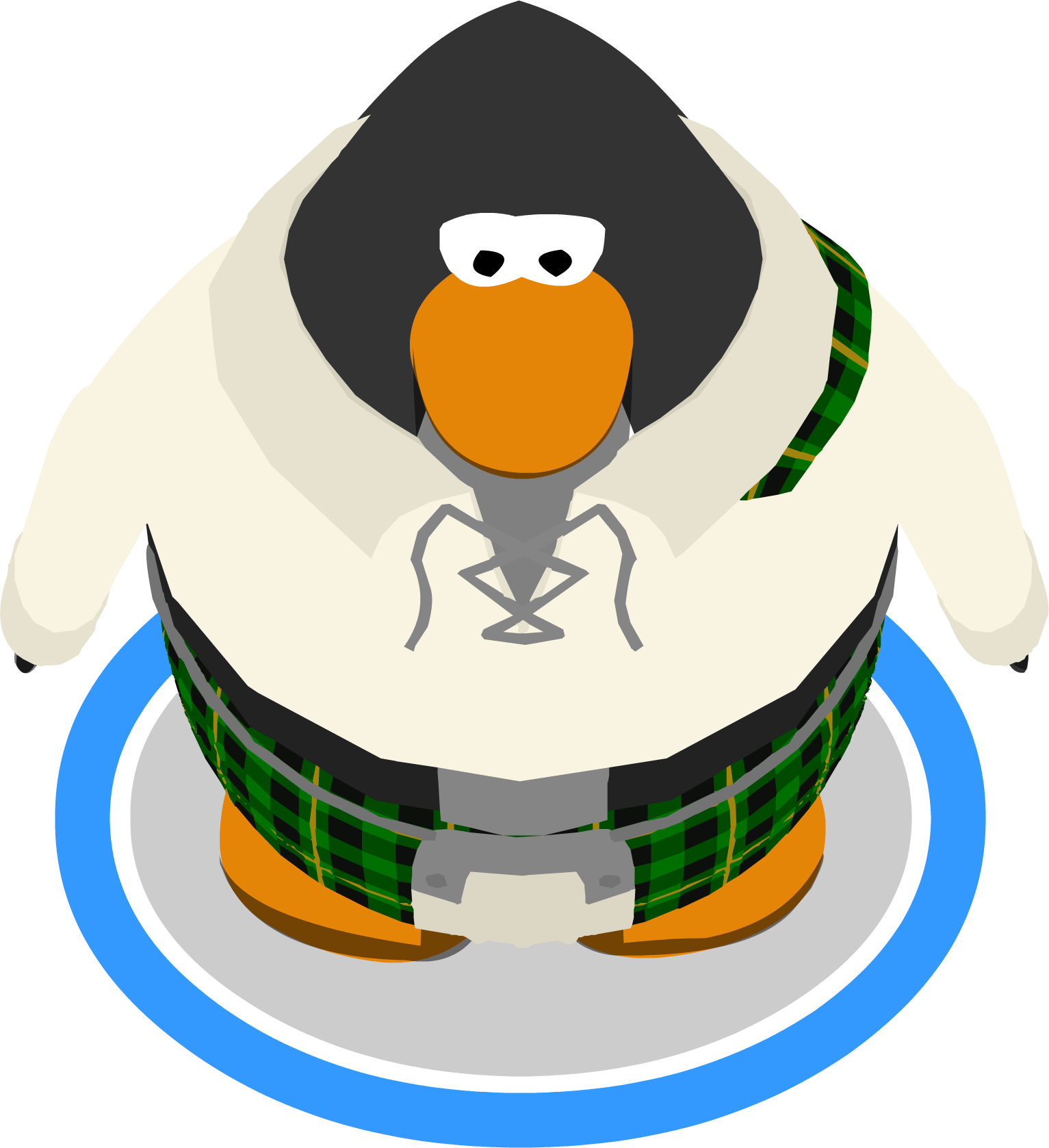 Emerald Kilt In Game Club Penguin Graduation Cap Free Transparent