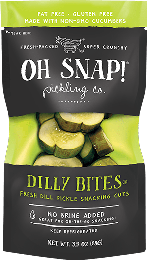 We've Conveniently Sliced Our Classic Dills Into The - Oh Snap Pickles (760x526), Png Download