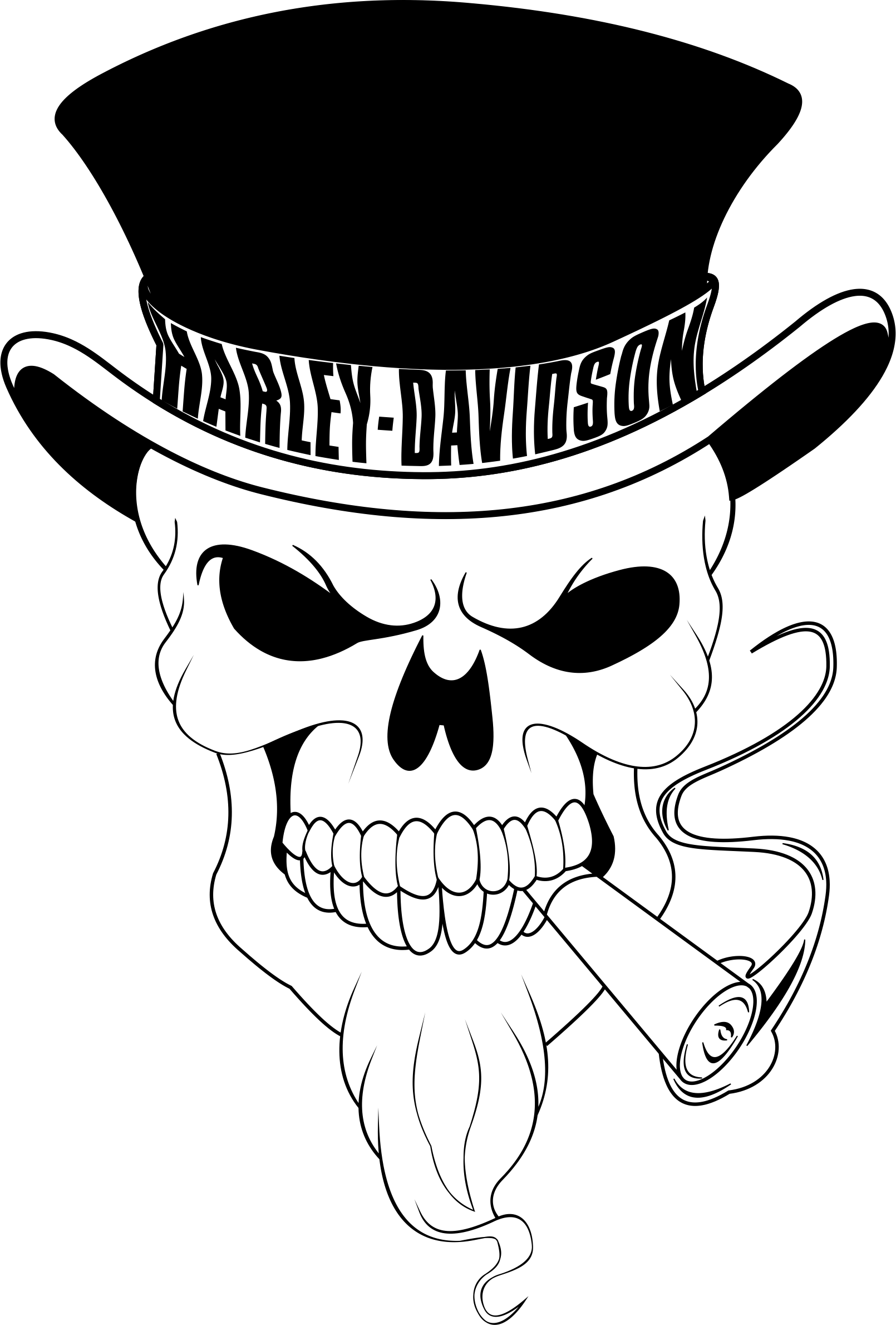Ssckull Clipart Harley - Skull Harley Davidson Logo - Free Transparent
