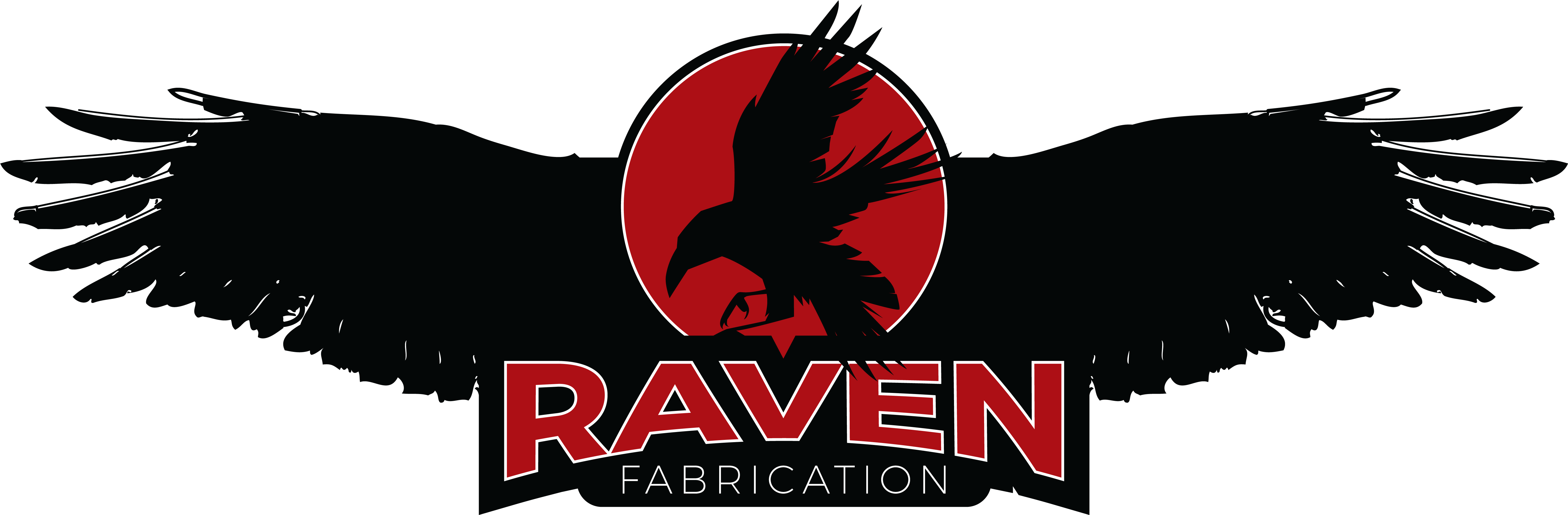 Raven Logo With Long Wings - Raven Fabrication - Free Transparent PNG ...