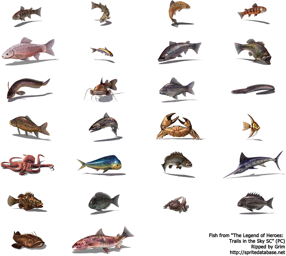 Download Click To View Full Size - Fish Sprite Png PNG Image with No ...