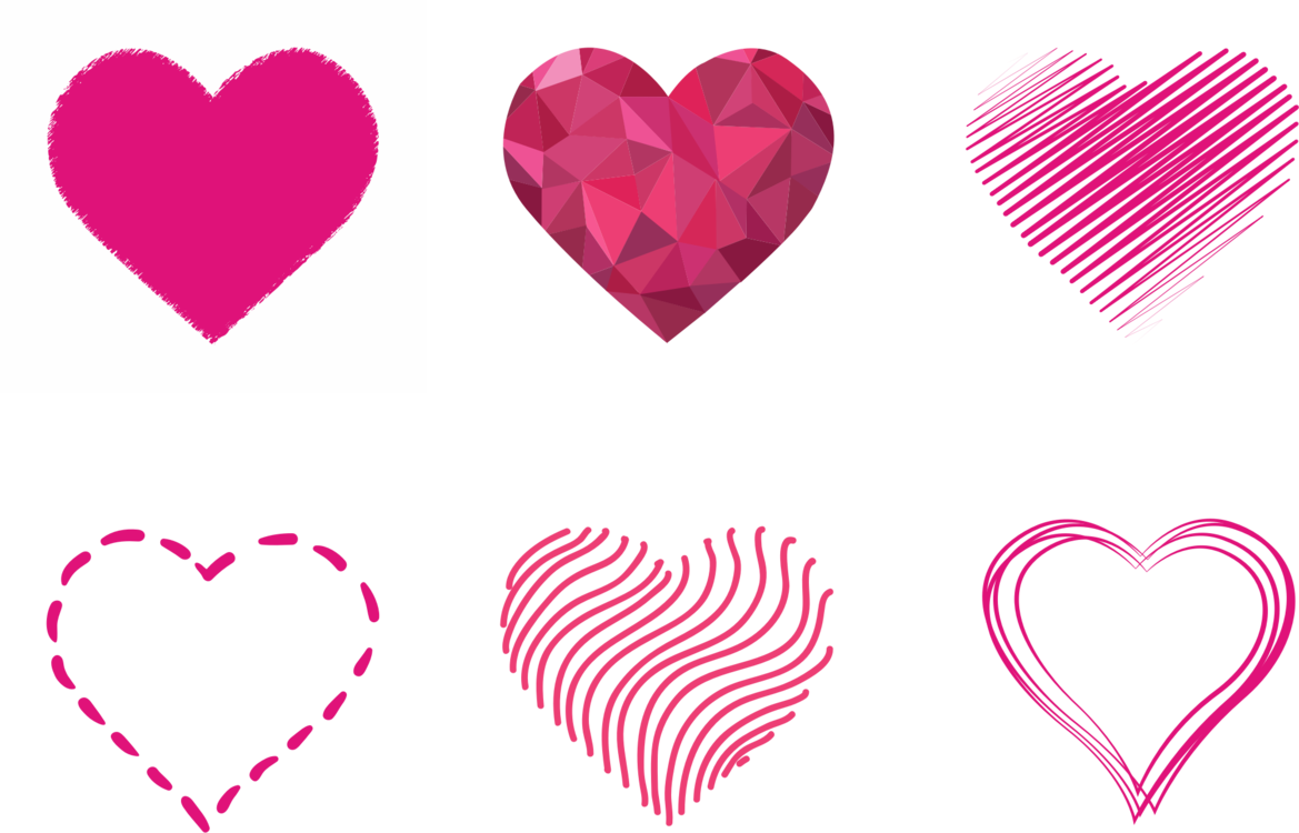 dotted heart line png