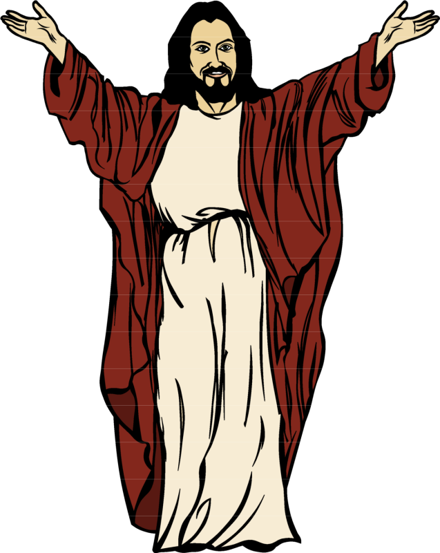 Download Pin Come To Jesus Clipart - Cartoon Jesus Open Arms PNG Image ...