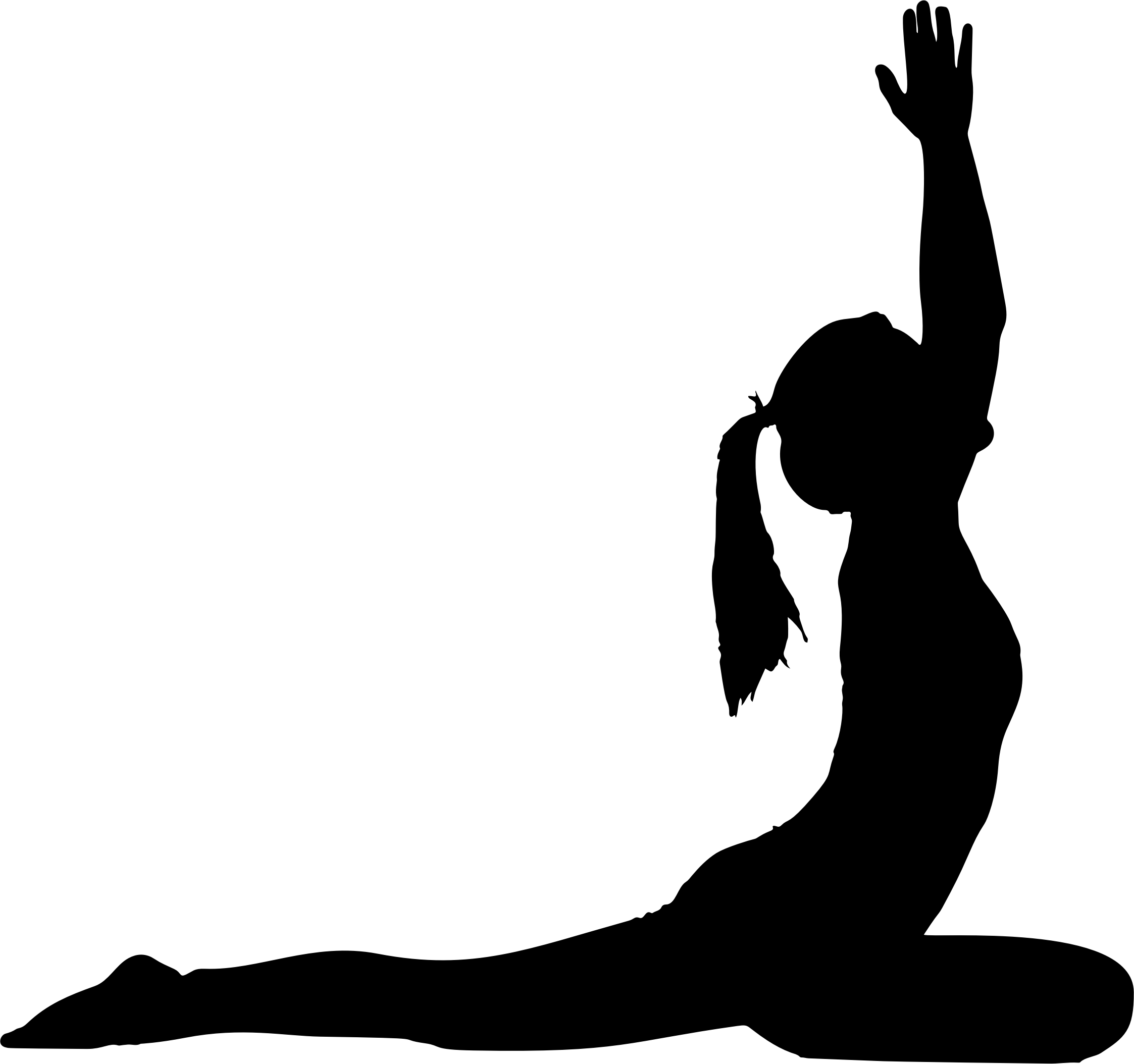 Goddess pose yoga workout silhouette healthy Vector Image