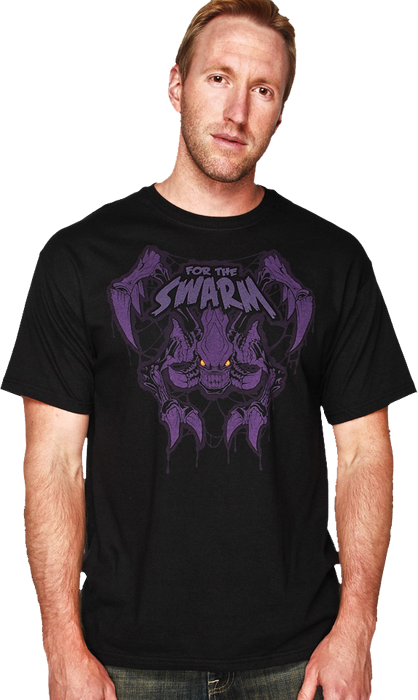 Zerg For The Swarm Black Male T-shirt - T-shirt (418x700), Png Download