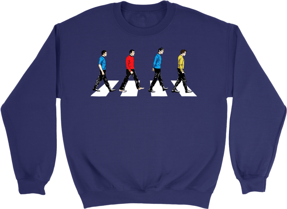 The Beatles Abbey Road Star Trek Tribute To Shirt - College Dropout ...